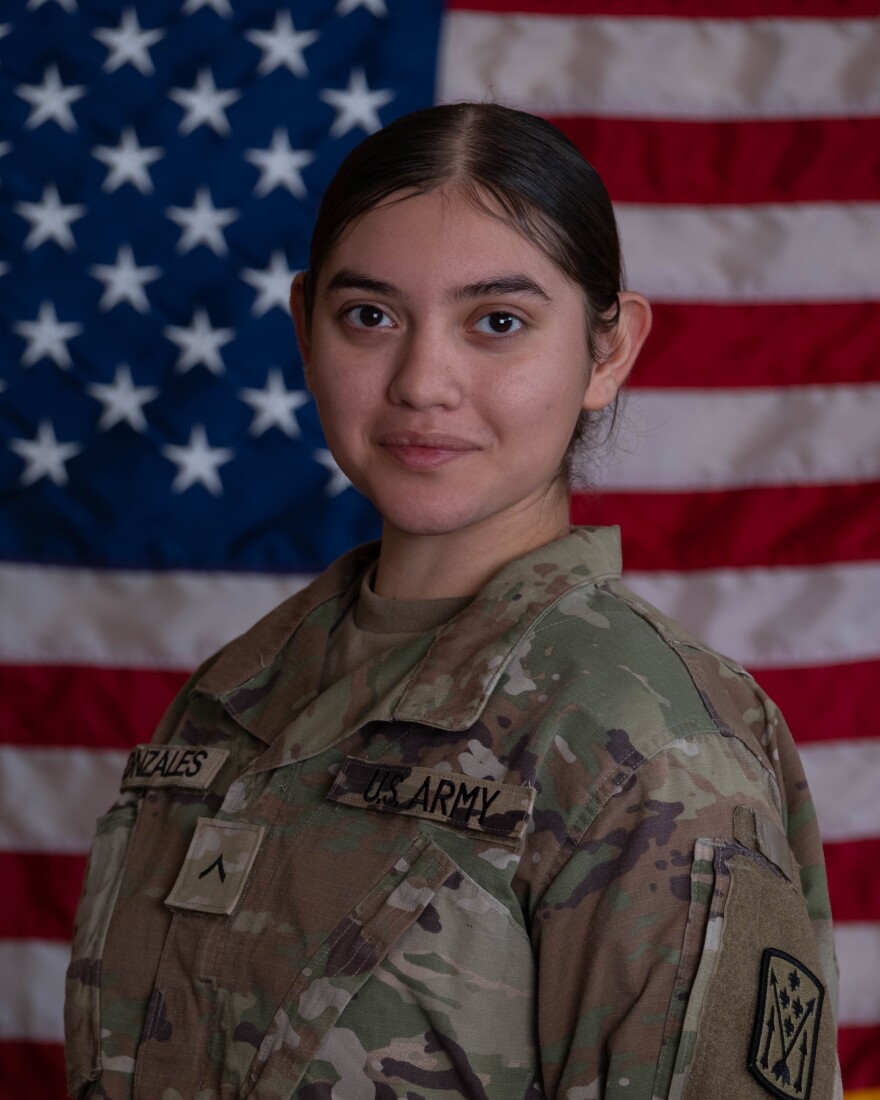 Family, community honor Carrollton soldier Isabella Gonzales at funeral service | KERA News
