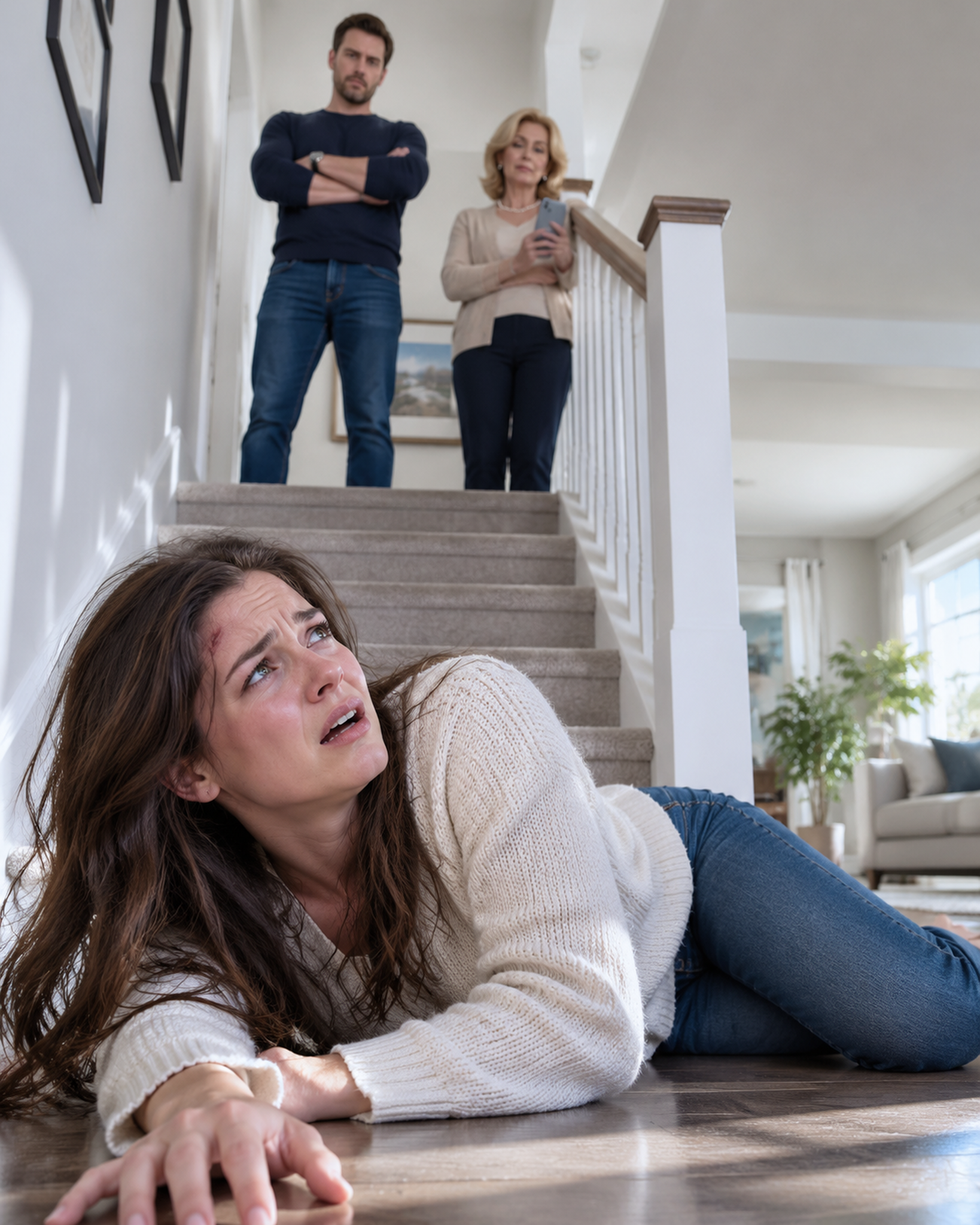 My husband sent me down our staircase—then his mother made one phone call she would regret.  “ROBERT, COME TAKE YOUR WORTHLESS DAUGHTER BACK.”