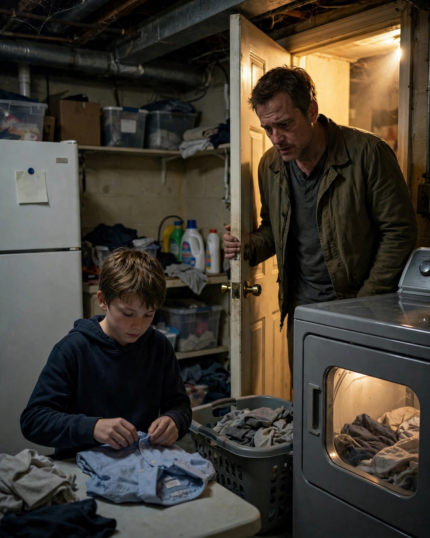 My 12-Year-Old Son Was Doing Laundry Alone at Midnight—Then He Showed Me Grandma’s Locked Cupboard.