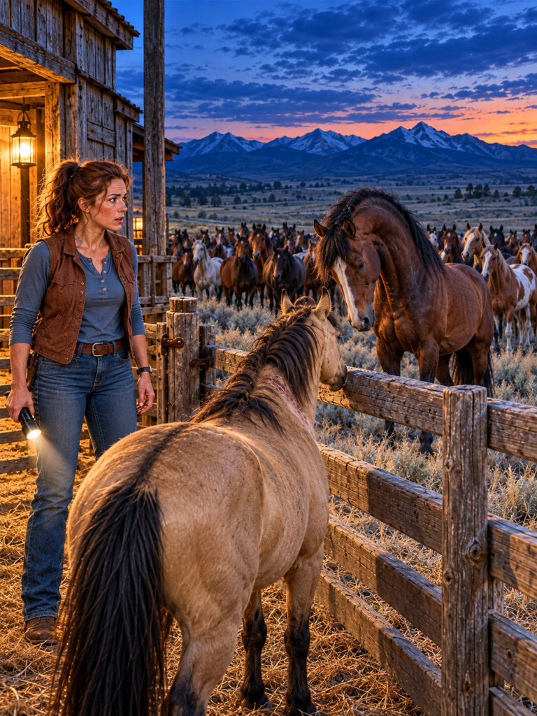 She Rescued a Dying Horse—Then 20 Wild Horses Appeared at Her Fence Before Dawn