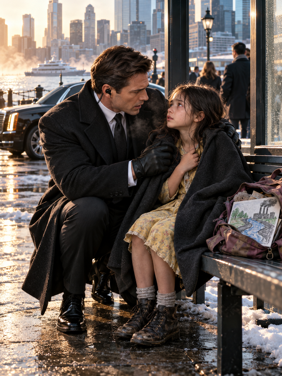 THE BILLIONAIRE ALMOST WALKED PAST THE SHIVERING GIRL AT THE BUS STOP— THEN SHE WHISPERED FOUR WORDS THAT EXPOSED A CITY’S POISONED SECRET – Life Story