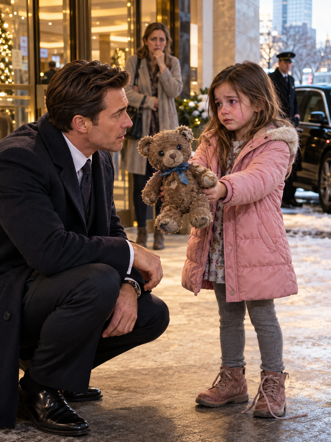 THE LITTLE GIRL OFFERED A MILLIONAIRE HER TEDDY BEAR— “PLEASE SAVE MY LITTLE SISTER,” SHE WHISPERED—AND HE COULDN’T WALK AWAY – Life Story