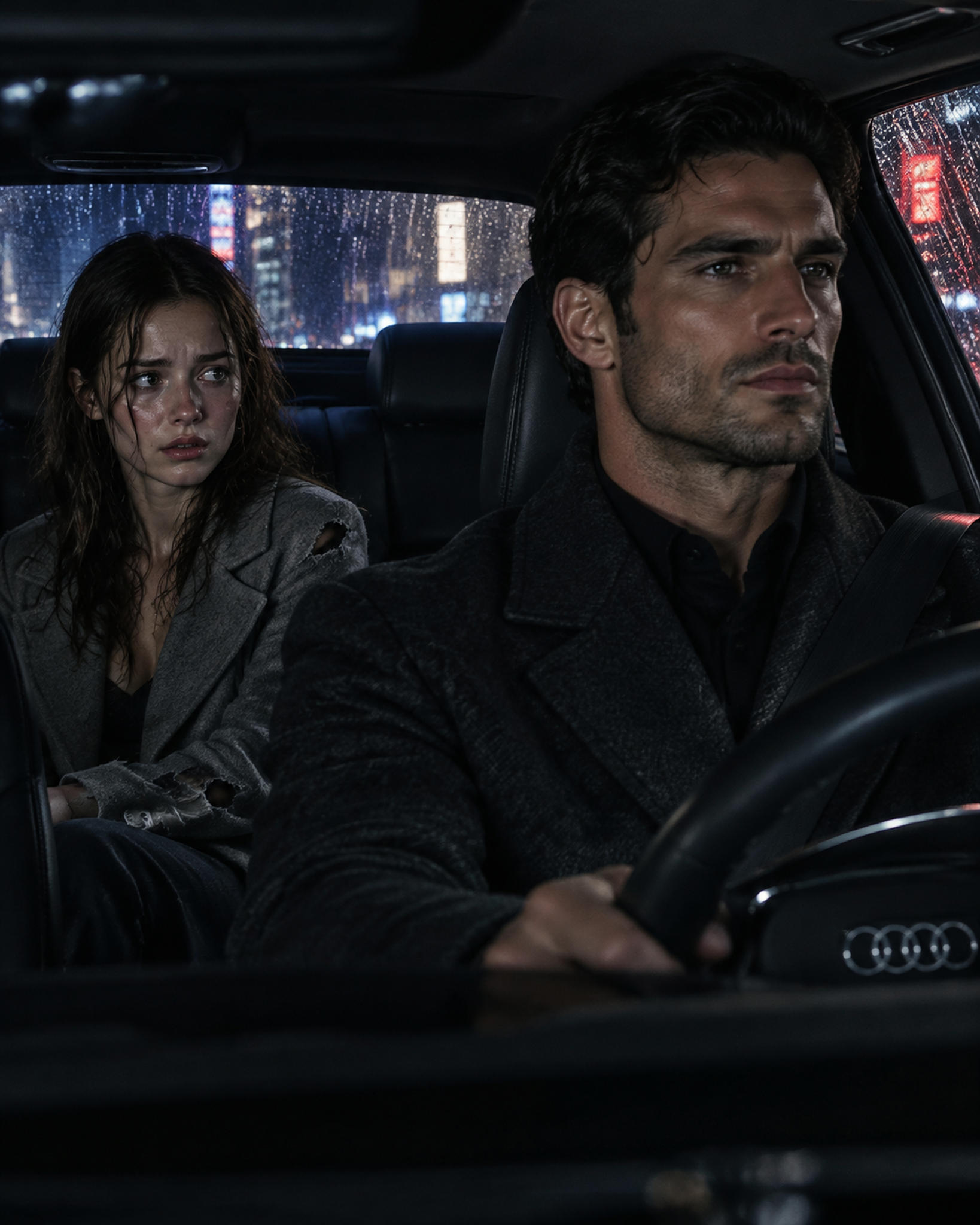 SHE HID IN A STRANGER’S BLACK AUDI TO ESCAPE HER EX—THEN THE MAN BEHIND THE WHEEL LOCKED THE DOORS AND ASKED WHO WAS HUNTING HER – Life Story
