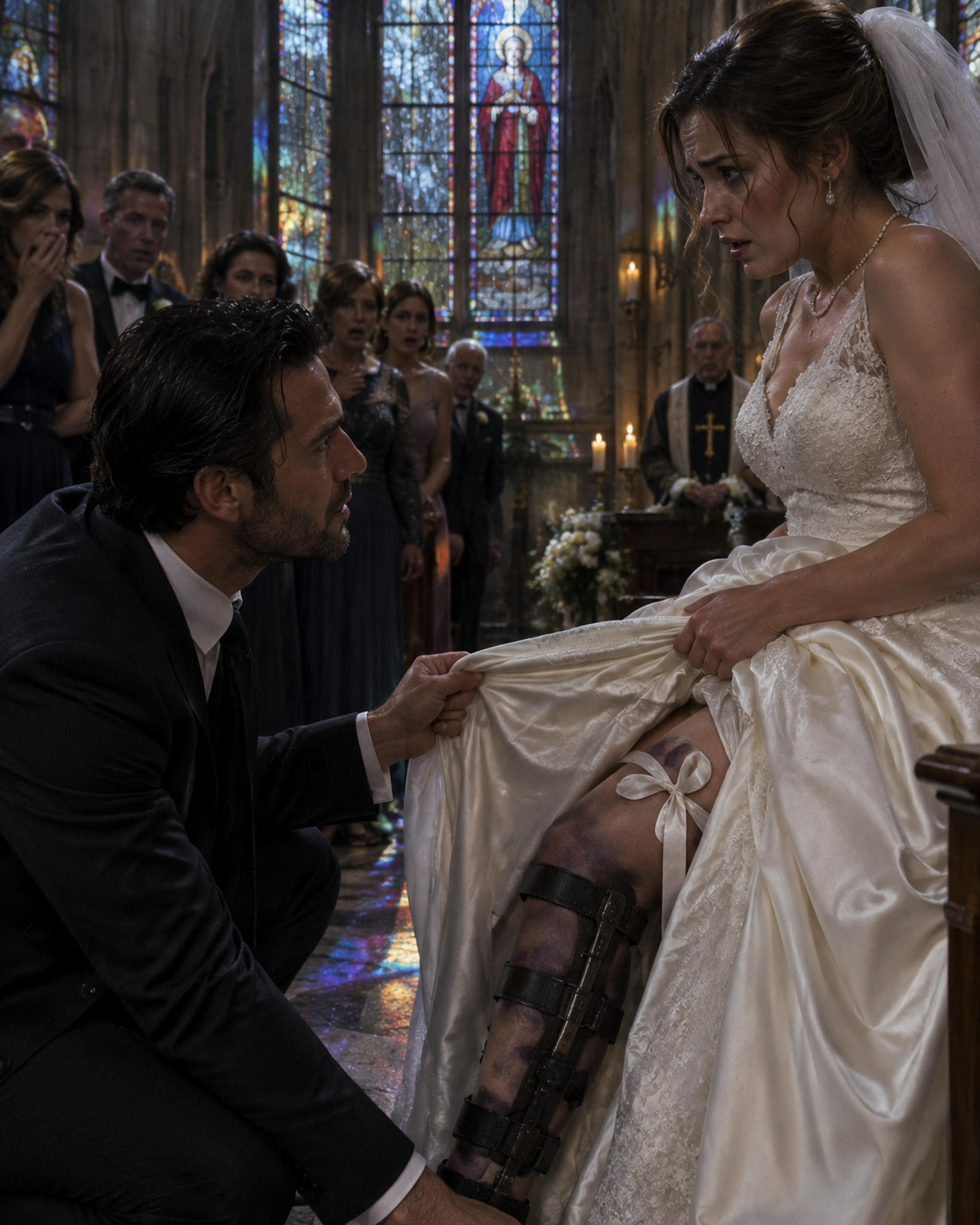 His Bride Limped Down the Aisle Smiling — The Mafia Boss Stopped the Wedding to Lift Her Hem