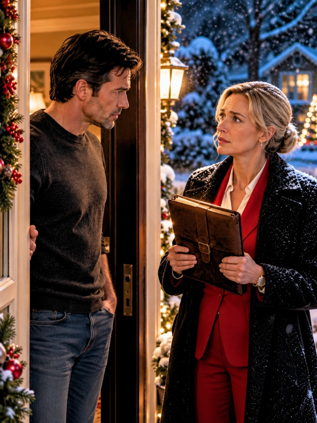 A SINGLE DAD LEFT THE CHRISTMAS GALA EARLY THEN THE CEO SHOWED UP AT HIS DOOR WITH A SECRET