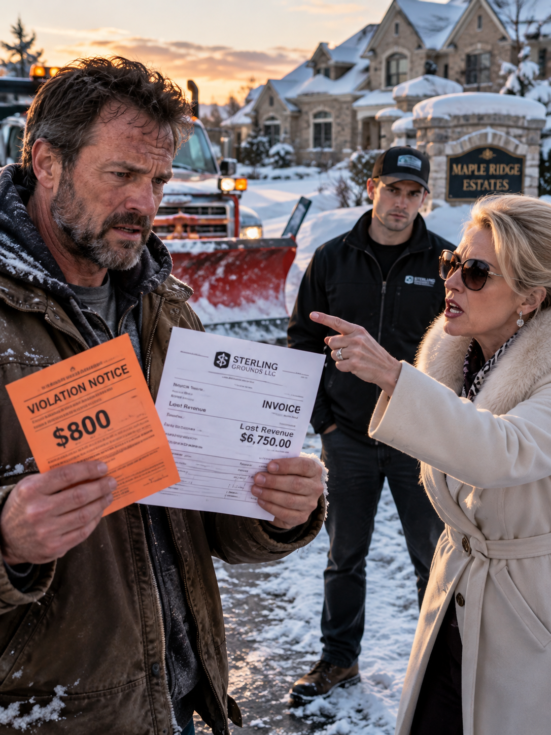 THE HOA PRESIDENT FINED THE WIDOWED ELECTRICIAN $800 FOR FREE SNOWPLOWING—THEN HER SON SENT HIM A BILL FOR “LOST REVENUE” – Life Story