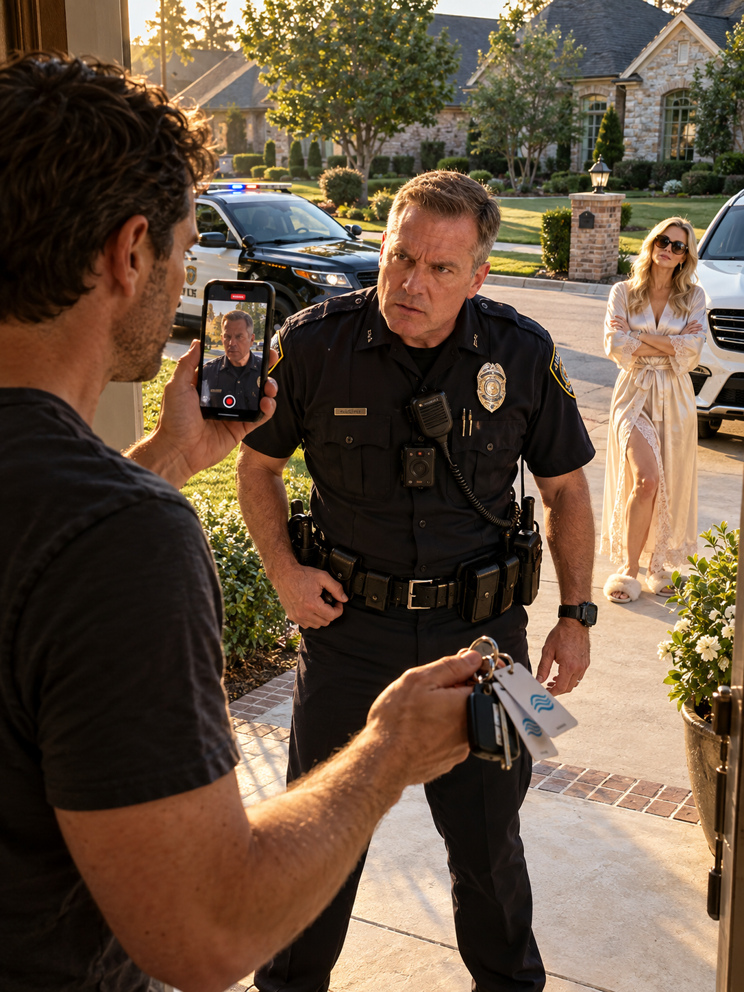 THE HOA PRESIDENT SENT HER COP HUSBAND TO TAKE MY POOL KEYS—THEN HE ASKED WHY I WAS RECORDING – Life Story
