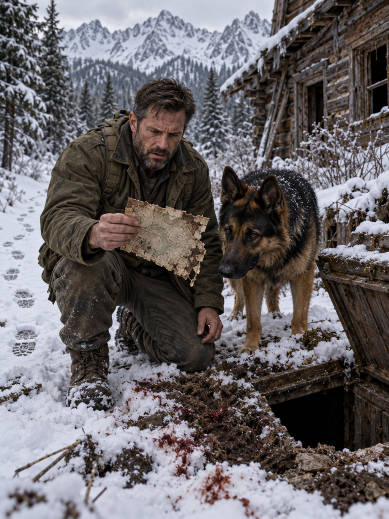 The Town Laughed as a Disgraced Veteran Drove Away With His German Shepherd to an Abandoned Mountain Cabin—But When His Dog Dug Up a Bloodstained Map and a Hidden Cellar, He Found Documents Connecting the People Who Ruined His Reputation to Millions Missing From a Veterans Clinic