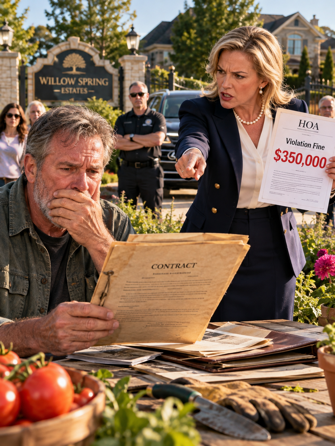 The HOA Fined Me $350,000 Over My Late Wife’s Garden—Then I Found The Contract My Grandfather Refused To Sign Away – Life Story