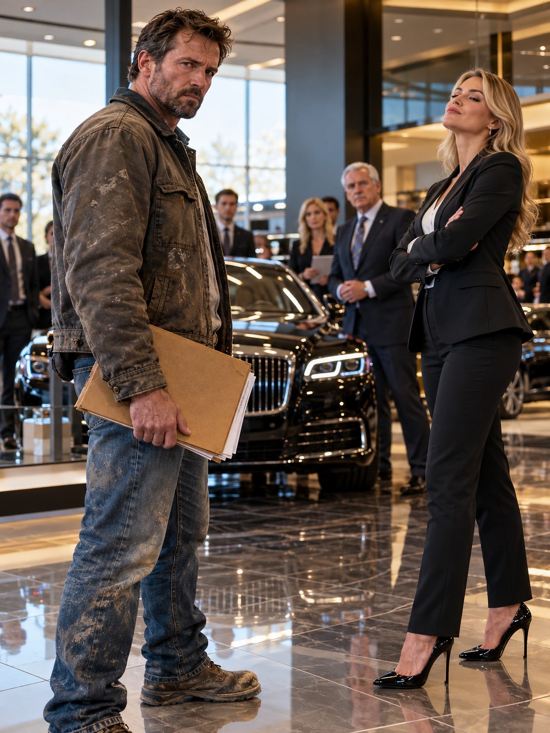 The Saleswoman Laughed at His Worn Jacket and Said, “You Can’t Afford This Car”—Then the Dealership Owner Called Everyone to the Showroom Floor – Life Story