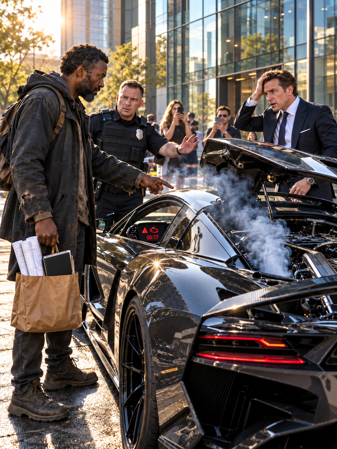 THE BILLIONAIRE ORDERED A HOMELESS BLACK ENGINEER AWAY FROM HIS $4.2 MILLION HYPERCAR—UNTIL A HIDDEN DESIGN FLAW FORCED HIM TO QUESTION EVERYTHING HE BELIEVED ABOUT THE STRANGER – Life Story