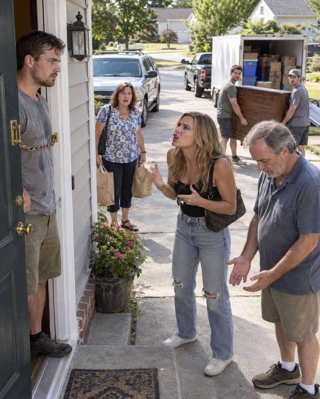 My stepsister arrived with a moving truck to take my house—then told me the family had already agreed.
