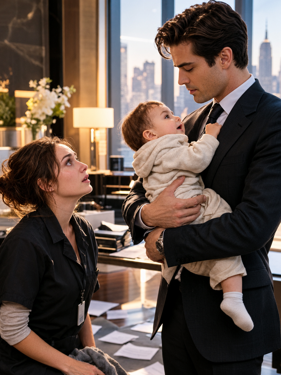 THE CEO FOUND A CLEANING WOMAN HIDING HER BABY IN HIS OFFICE—THEN HIS MOTHER TURNED THEIR PRIVATE MOMENT INTO A SCANDAL THAT THREATENED THEM ALL – Life Story