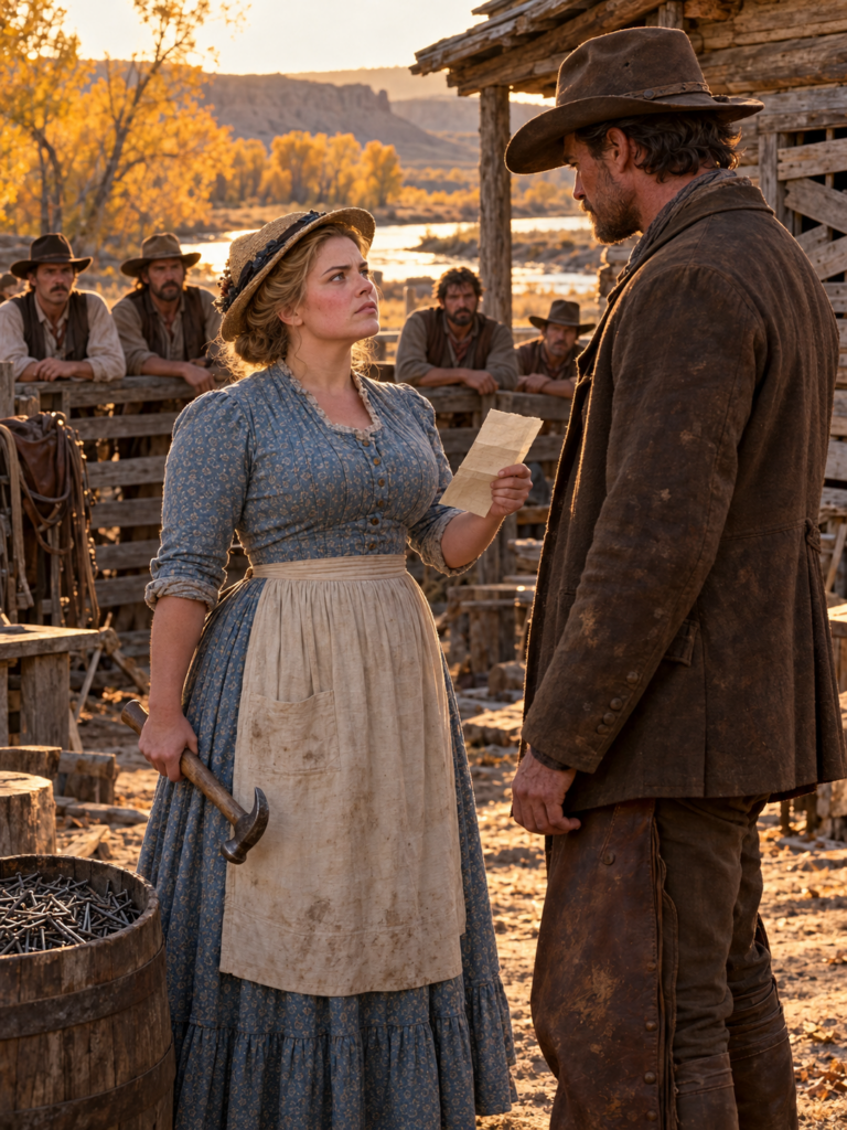 The Rancher Refused to Hire a Plus-Size Woman as His Cook and Ordered Her to Board Up an Abandoned Roadhouse—But When Cowboys From 50 Miles Away Returned for Her Supper, a Hidden Clause Revealed Why Closing That Kitchen Could Cost Him 1,400 Cattle