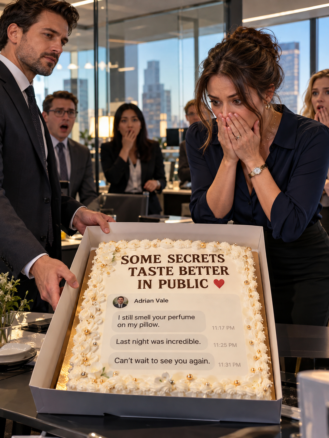 MY WIFE LAUGHED THAT SHE COULD HAVE HER CAKE AND EAT IT TOO—SO I SENT HER OFFICE A CAKE THAT EXPOSED THE SECRET SHE THOUGHT I WOULD NEVER DARE TO USE – Life Story