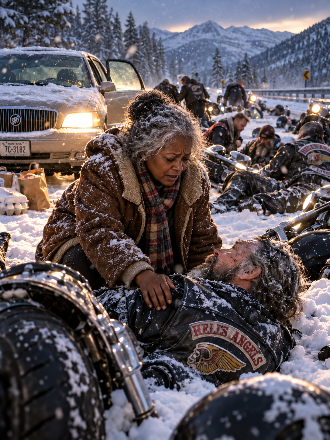 A BROKE GRANDMOTHER RISKED HER LAST WORKING CAR TO SAVE NINE HELLS ANGELS IN A BLIZZARD—THEN ONE RIDER RECOGNIZED THE FACE EVERYBODY ELSE HAD FORGOTTEN – Life Story
