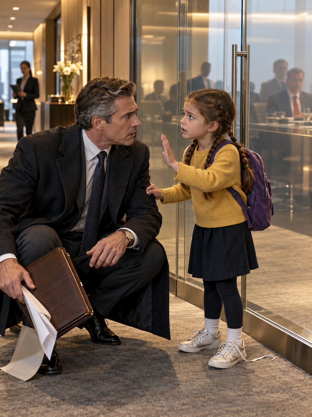 A SIX-YEAR-OLD GIRL BLOCKED THE CEO FROM ENTERING HIS BOARDROOM—AND THE SECRET SHE OVERHEARD THREATENED HIS COMPANY, HIS REPUTATION, AND HER FATHER’S JOB BEFORE THE BIGGEST VOTE OF HIS CAREER – Life Story