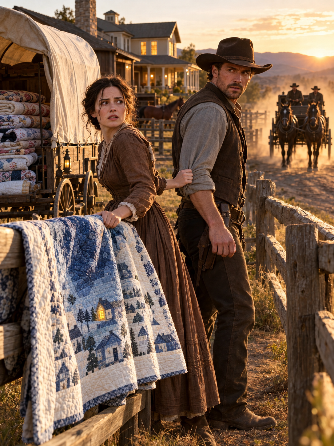 THE QUILT SELLER ARRIVED AT SUNDOWN WITH EVERYTHING SHE OWNED—THEN TWO MEN FOLLOWED HER TO A RANCH AND CLAIMED EVEN HER MOTHER’S STITCHES BELONGED TO THEM – Life Story
