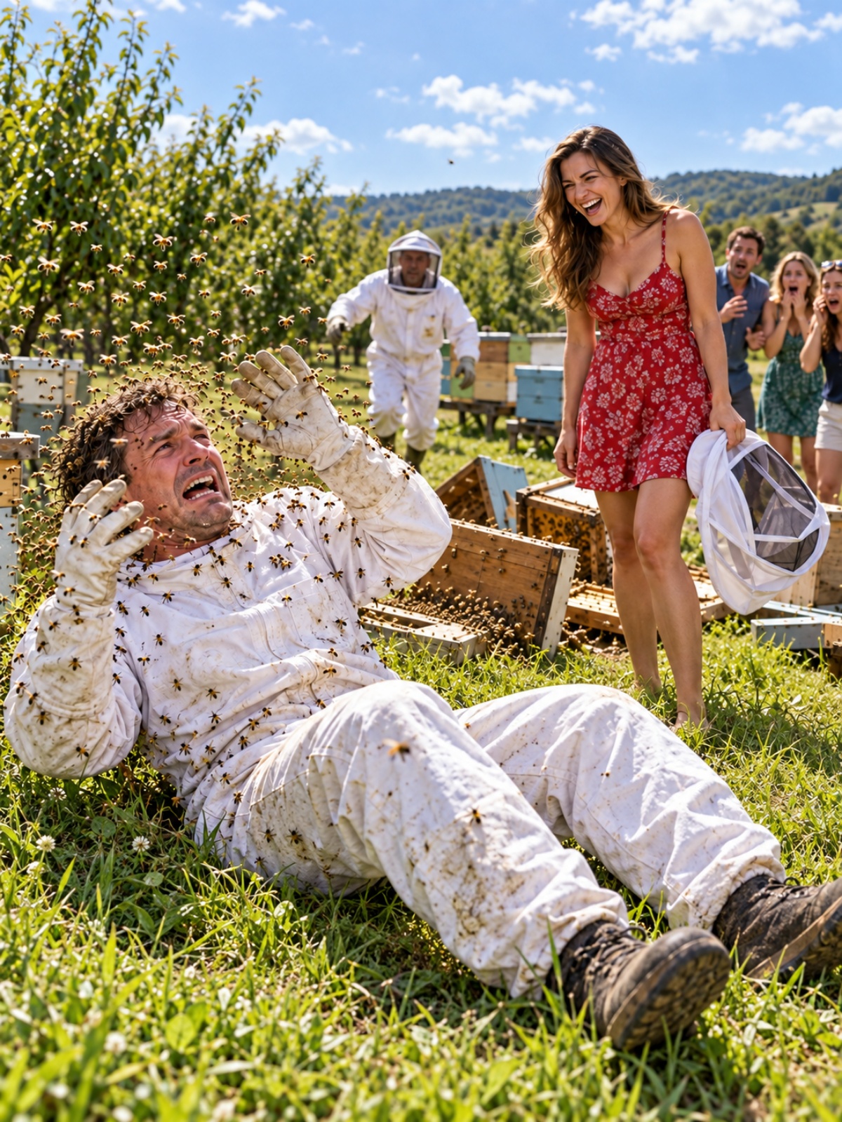 I Pushed My Allergic Husband Into A Beehive For Laughs… Then He Refused To Cover For Me