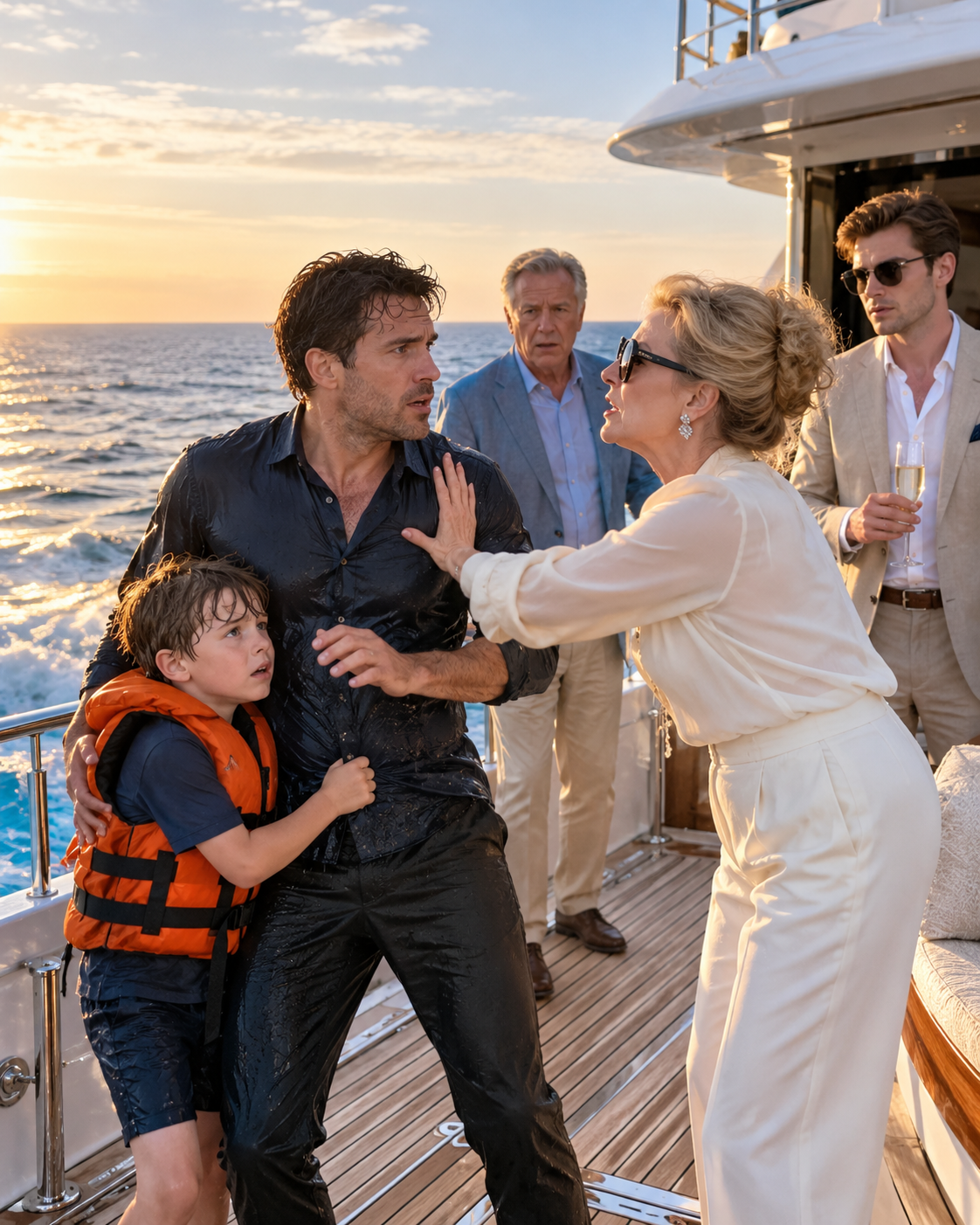 My mother threw my eight-year-old son and me into the Atlantic, then my brother raised his champagne glass.