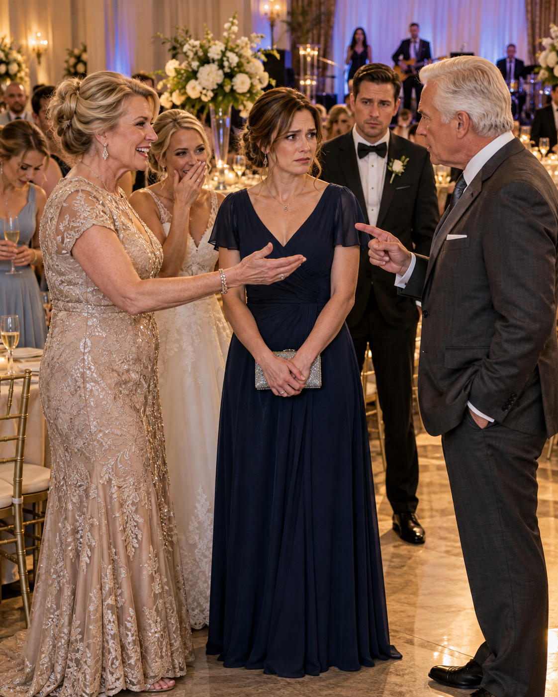 At my sister-in-law’s wedding, my mother-in-law humiliated me—until the groom’s father recognized my face.