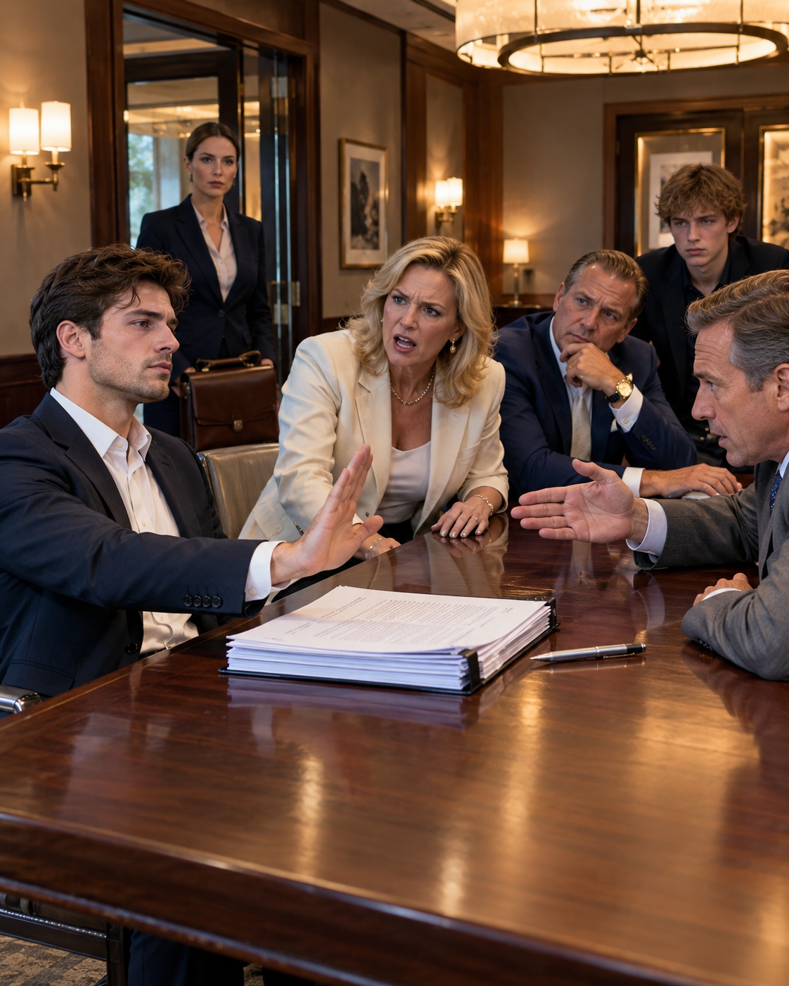My mother brought a lawyer to steal 65% of my inheritance. Then someone knocked on the door.
