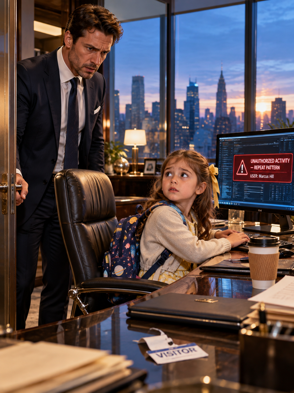 A SIX-YEAR-OLD GIRL WAS FOUND AT A BILLIONAIRE CEO’S DESK BEFORE DAWN—AND THE NAME ON HIS SCREEN THREATENED TO REOPEN HER FATHER’S RUINED PAST – Life Story